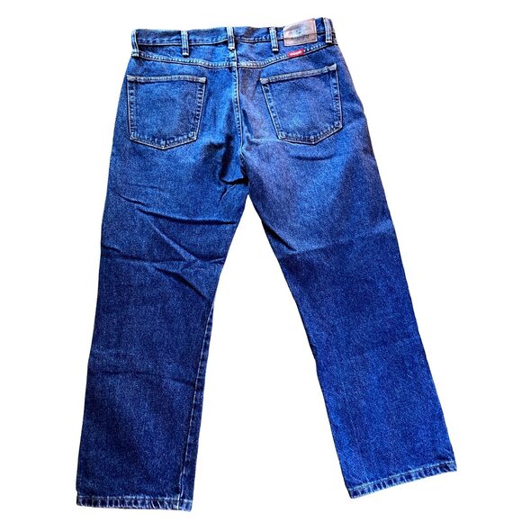 Wrangler Authentic Premium Blue Blue Jeans Classic Five-Pocket Zipper Fly 36x28 - Picture 2 of 6